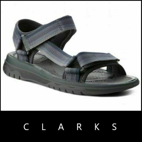 clarks flip flops mens grey